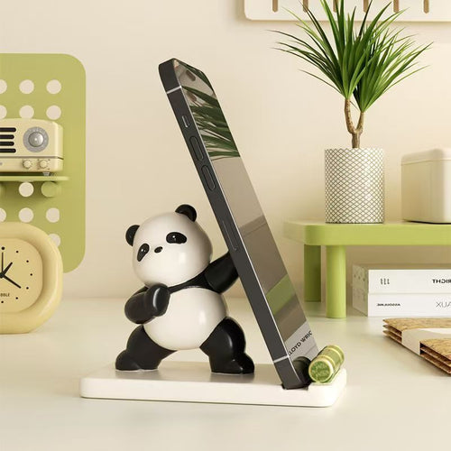 Adorable Chinese Panda Phone Holder – Cute Desk Stand & Decorative Shelf Decor for Home/Office