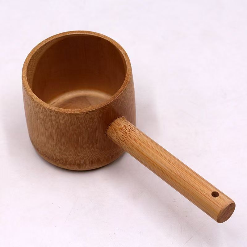 Handcrafted Bamboo Water Ladle with Long Handle – Traditional Chinese Scoop for Kitchen, Garden Watering & Outdoor Use